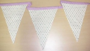 BUNTING WITH PINK TRIM